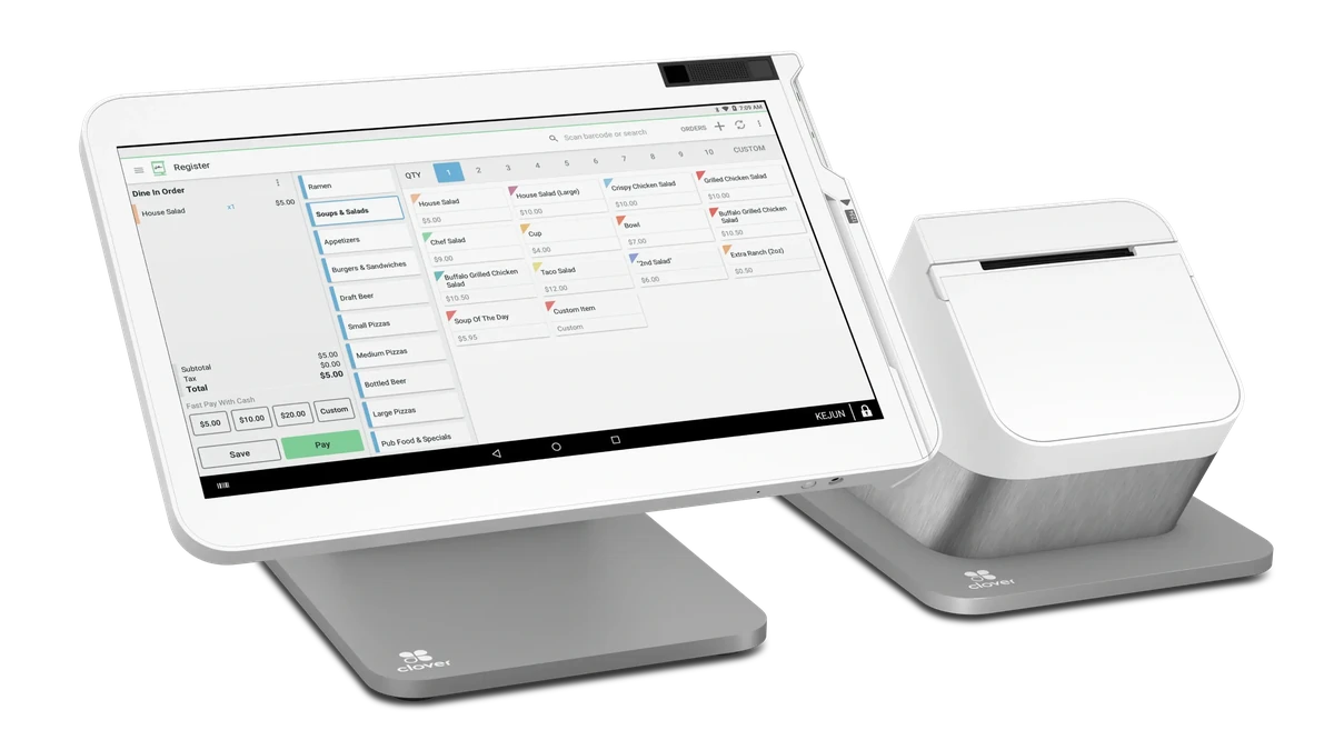 Clover Station Solo all-in-one countertop point-of-sale system
